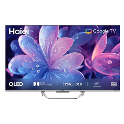 Haier 109 cm (43 inch) QLED Ultra HD (4K) Smart Google TV with Dolby Vision, Metal Bezel-Less and 2024 model  (43S800QT)