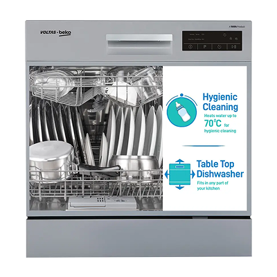 Voltas Beko by A TATA Product DT8S Free Standing 8 Place Settings Dishwasher